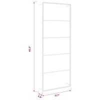 Produktbild för Handdukshängare vit 45x10x115 cm stål