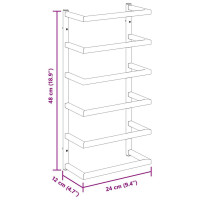 Produktbild för Handdukshängare vit 24x12x48 cm stål
