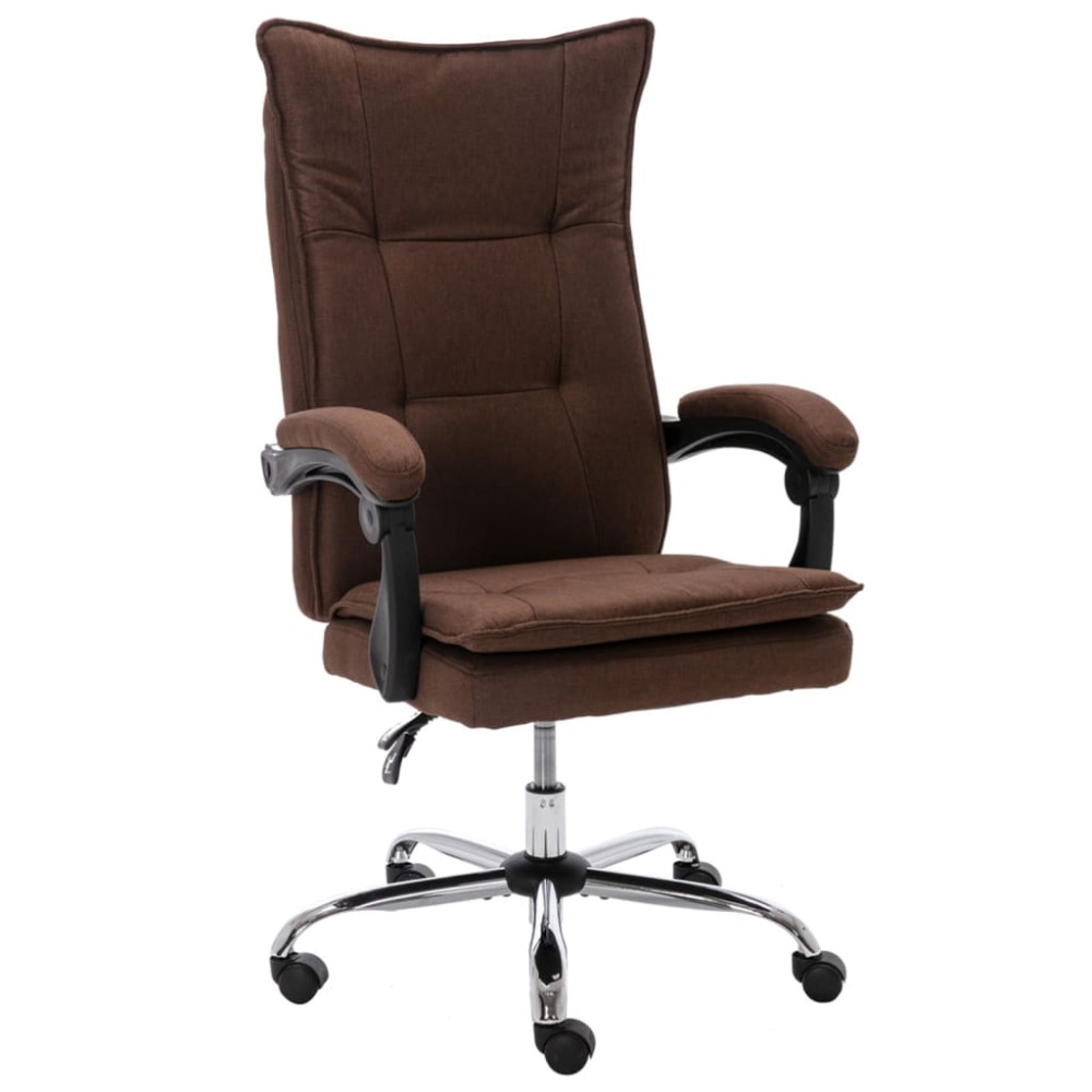 Produktbild för Kontorsstol brun tyg
