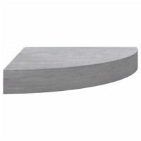 Produktbild för Svävande hörnhyllor 2 st betonggrå 25x25x3,8 cm MDF