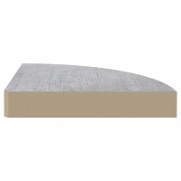 Produktbild för Svävande hörnhyllor 2 st betonggrå 25x25x3,8 cm MDF