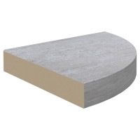 Produktbild för Svävande hörnhyllor 4 st betonggrå 25x25x3,8 cm MDF