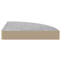 Produktbild för Svävande hörnhyllor 4 st betonggrå 25x25x3,8 cm MDF