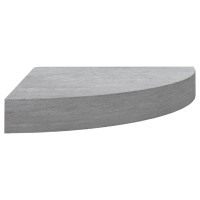 Produktbild för Svävande hörnhyllor 2 st betonggrå 35x35x3,8 cm MDF