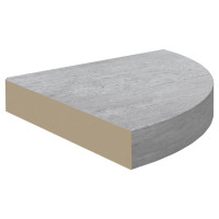 Produktbild för Svävande hörnhyllor 4 st betonggrå 35x35x3,8 cm MDF