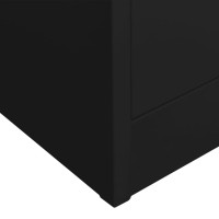 Produktbild för Dokumentskåp svart 90x40x180 cm stål