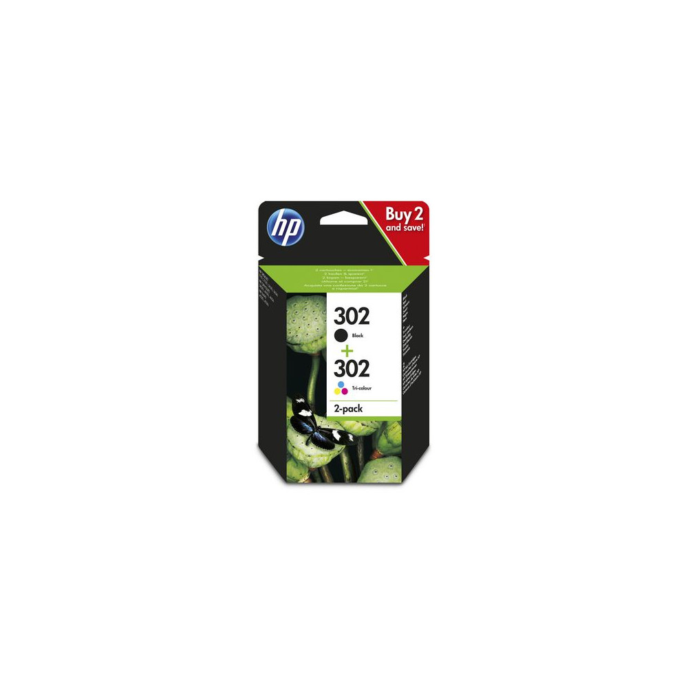 Produktbild för Bläckpatron HP X4D37AE 302 2/fp