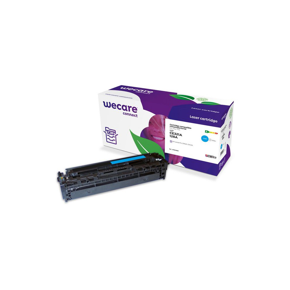 Produktbild för Toner WECARE HP CE321A 1,3K cyan