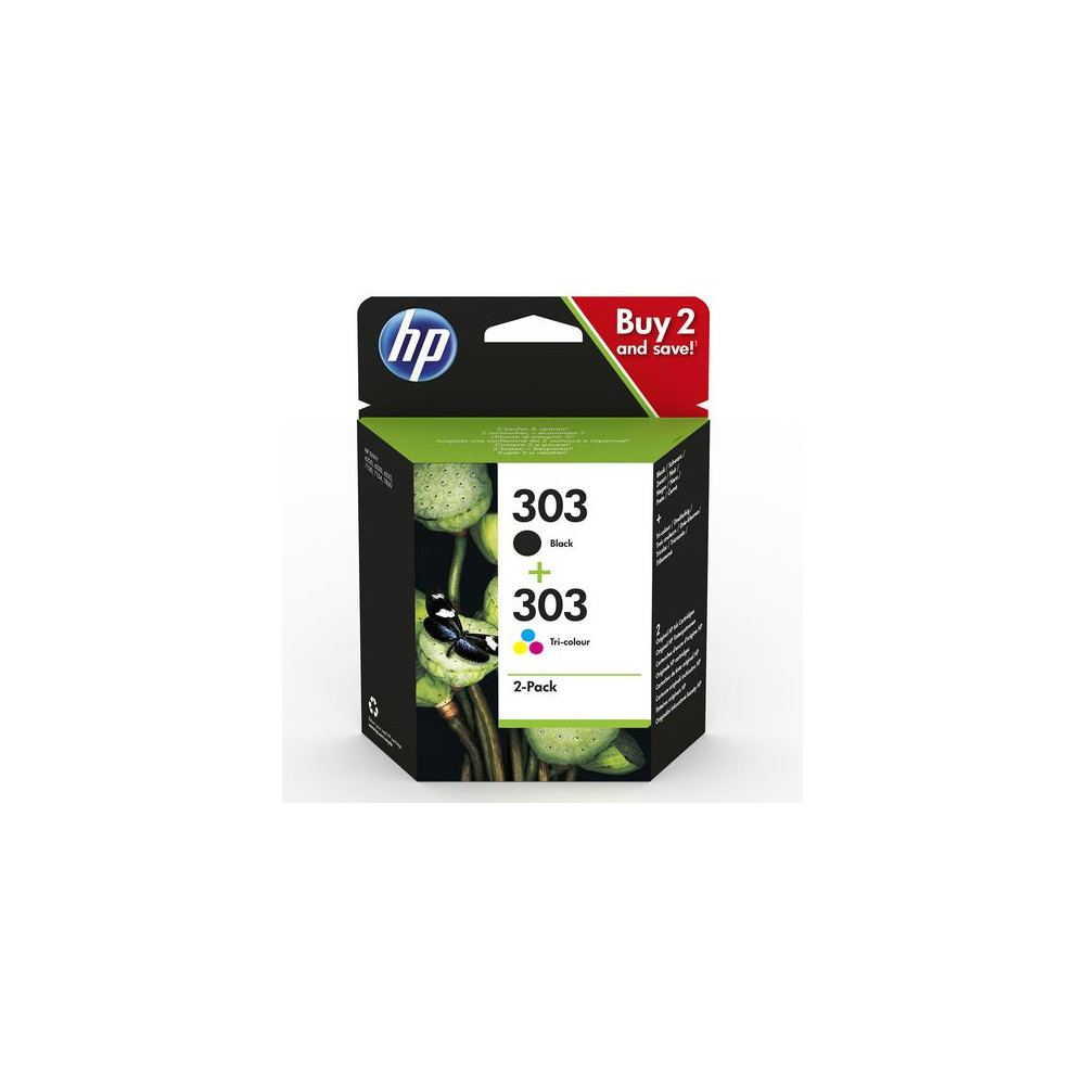Produktbild för Bläckpatron HP 3YM92AE svart+färg 2/fp
