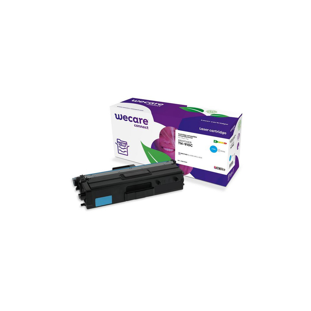 Produktbild för Toner WECARE BROTHER TN-910C 9K cyan