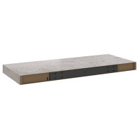 Produktbild för Svävande vägghylla betonggrå 60x23,5x3,8 cm MDF