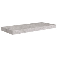 Produktbild för Svävande vägghyllor 2 st betonggrå 60x23,5x3,8 cm MDF