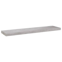 Produktbild för Svävande vägghylla betonggrå 90x23,5x3,8 cm MDF