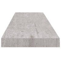 Produktbild för Svävande vägghylla betonggrå 90x23,5x3,8 cm MDF