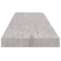 Produktbild för Svävande vägghyllor 4 st betonggrå 90x23,5x3,8 cm MDF