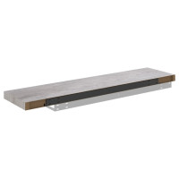 Produktbild för Svävande vägghyllor 4 st betonggrå 90x23,5x3,8 cm MDF