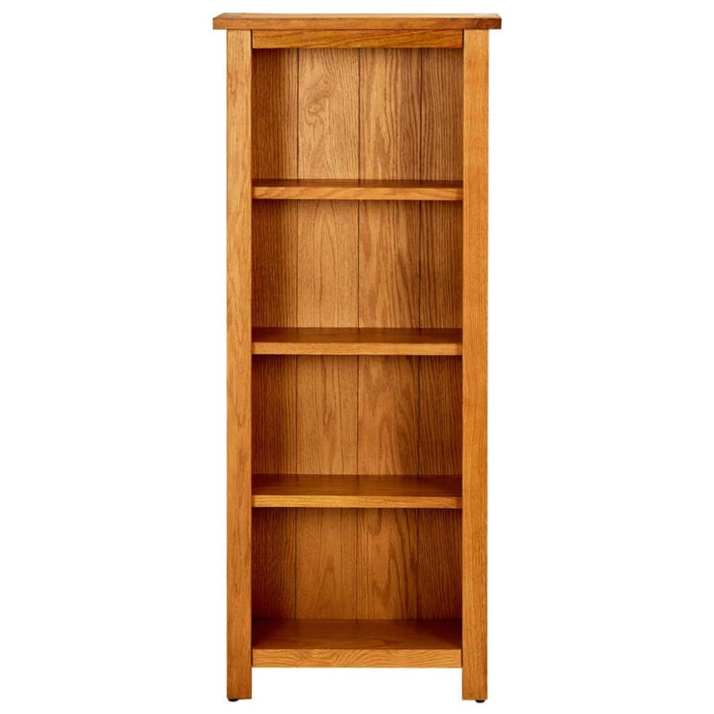 Produktbild för Bokhylla med 4 hyllor 45x22x110 cm massiv ek