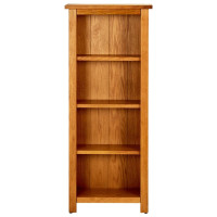 Produktbild för Bokhylla med 4 hyllor 45x22x110 cm massiv ek
