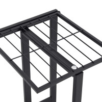 Produktbild för Växtställ med 5 hyllor 43x22x98 cm svart metall