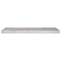 Produktbild för Svävande vägghylla betonggrå 80x23,5x3,8 cm MDF