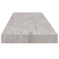 Produktbild för Svävande vägghylla betonggrå 80x23,5x3,8 cm MDF