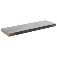 Produktbild för Svävande vägghylla betonggrå 80x23,5x3,8 cm MDF