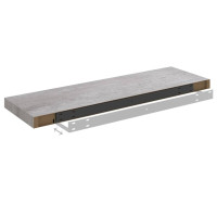 Produktbild för Svävande vägghyllor 2 st betonggrå 80x23,5x3,8 cm MDF