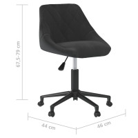Produktbild för Snurrbar kontorsstol svart sammet