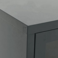 Miniatyr av produktbild för TV-bänk antracit 105x35x52 cm stål och glas