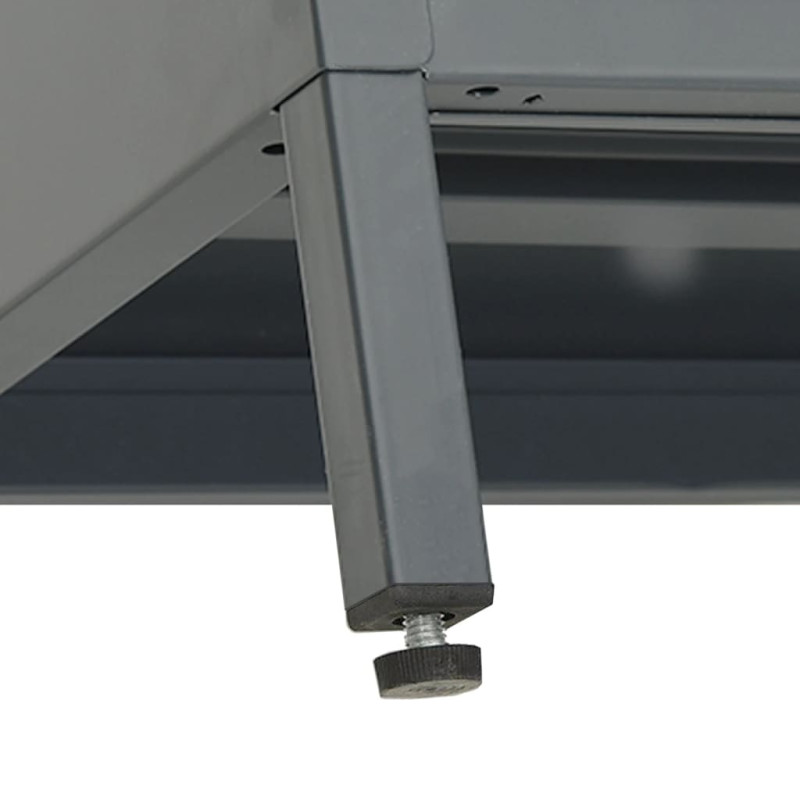 Produktbild för TV-bänk antracit 105x35x52 cm stål och glas