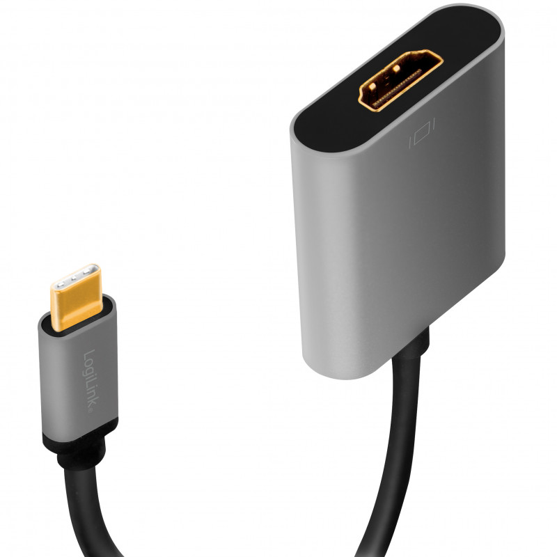 Produktbild för USB-C -> HDMI-adapter 4K/60Hz Aluminium 15cm