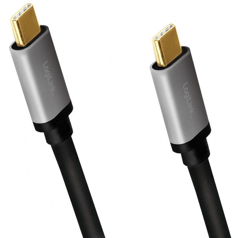 Produktbild för USB-C-kabel USB 3.2 Gen2 PD 3.0 100W 10Gbps 4K/60Hz Alu 1m