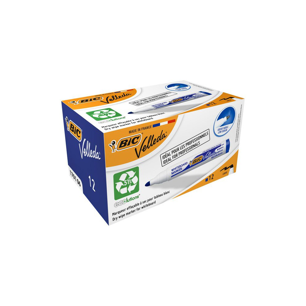 Produktbild för Whiteboardpenna BIC Velleda 1701 ECO Blå
