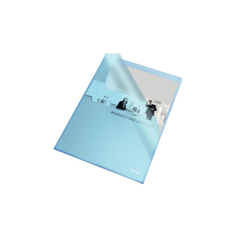Produktbild för Aktmapp ESSELTE A4 0,11 blå 100/fp