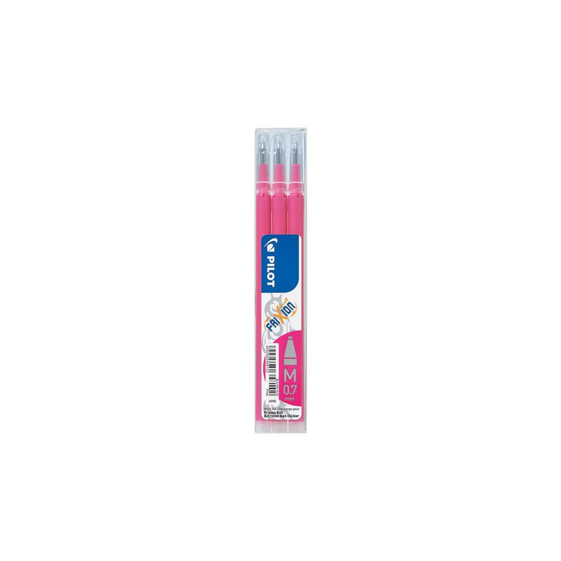 Produktbild för Refill PILOT Frixion 0,7mm rosa 3/fp