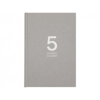 Burde 5-årsdagbok linne grå - 1057