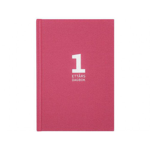 Burde 1-årsdagbok linne rosa - 1091