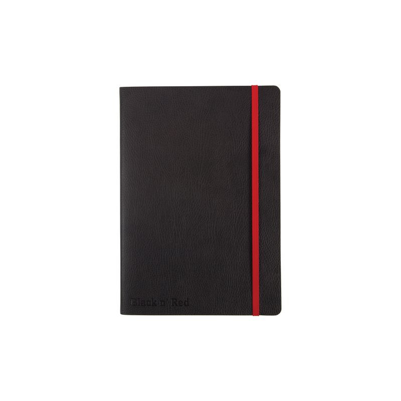 Produktbild för Ant.bok OXFORD Black n´Red A5 soft linj