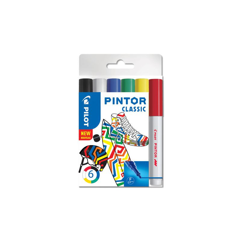 Produktbild för Märkpenna PILOT Pintor F 6 färger/fp