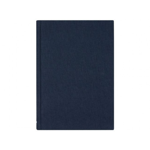 Burde Ant.bok BURDE A4 linnetextil linj blå