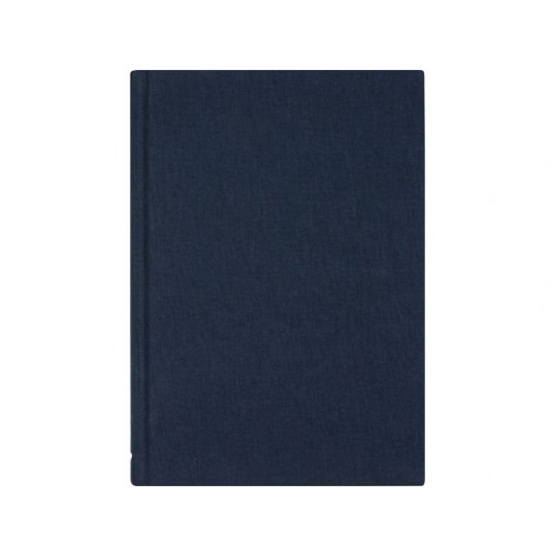 Burde Ant.bok BURDE A5 linnetextil linj blå