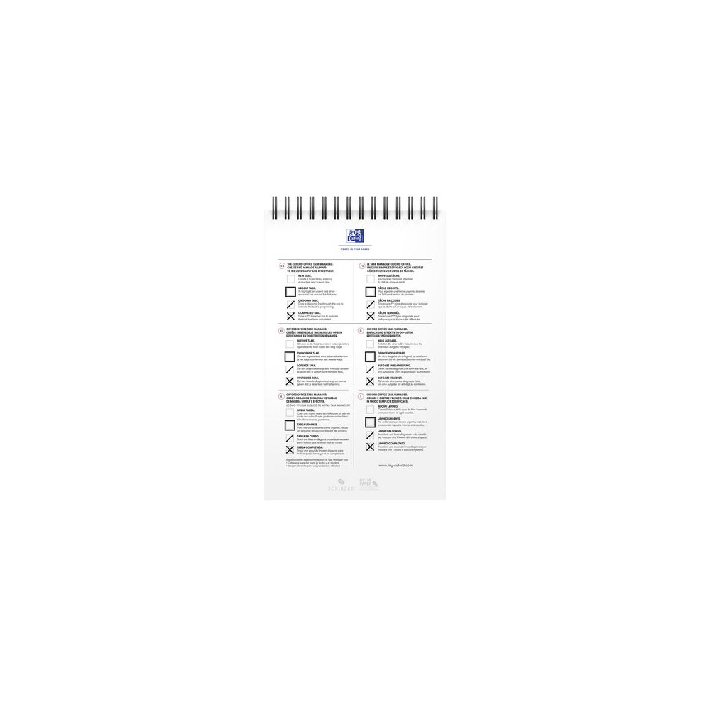 Produktbild för Anteckningsblock OXFORD Task Manager