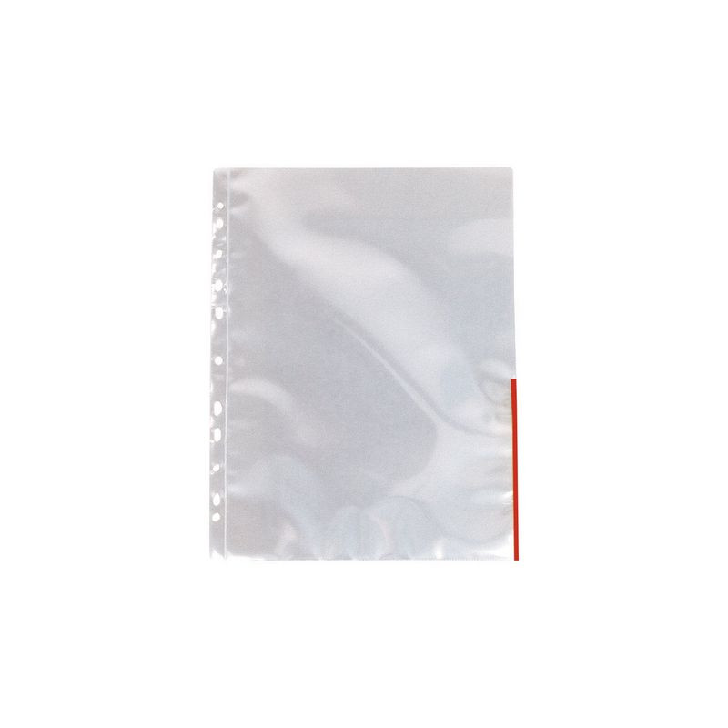 Produktbild för Plastficka signal A4 0,11mm röd 100/fp