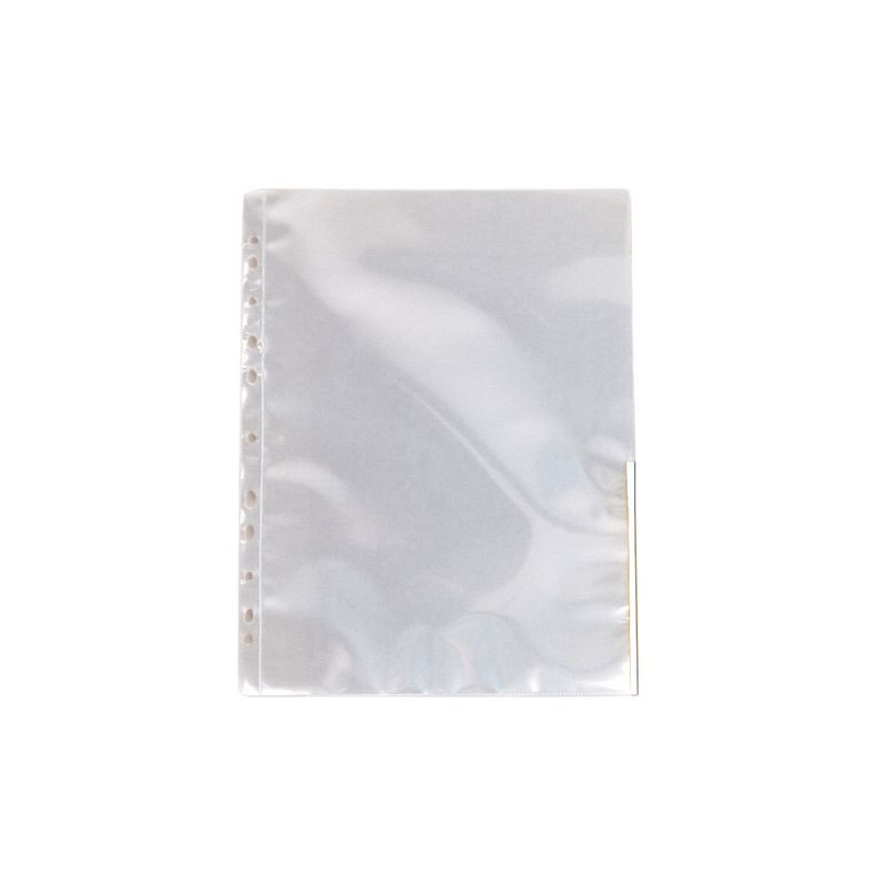 Produktbild för Plastficka signal A4 0,11mm vit 100/fp