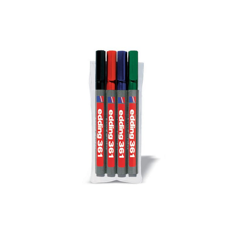Produktbild för Whiteboardpenna EDDING 361 4 färger/fp