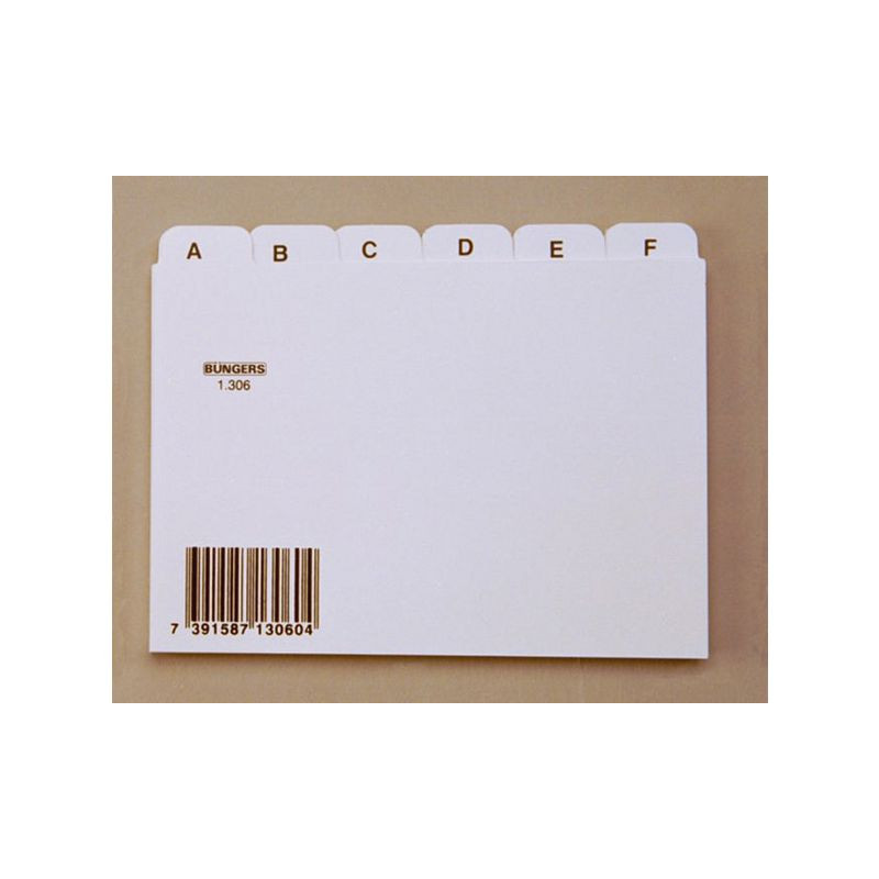 Produktbild för Ledkort register A6L A-Ö vit
