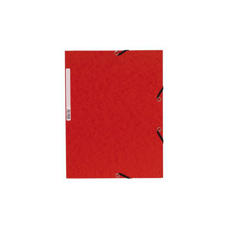 Produktbild för Gummibandsmapp kartong 3-kl A4 röd