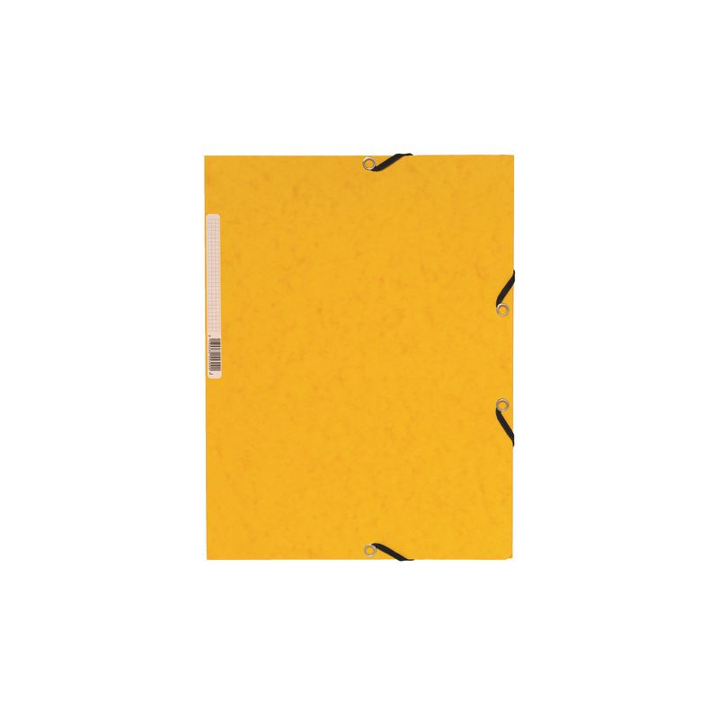 Produktbild för Gummibandsmapp kartong 3-kl A4 gul
