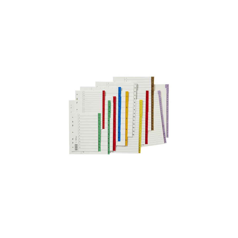 Produktbild för Register plastflik 1-20 brun 10/fp