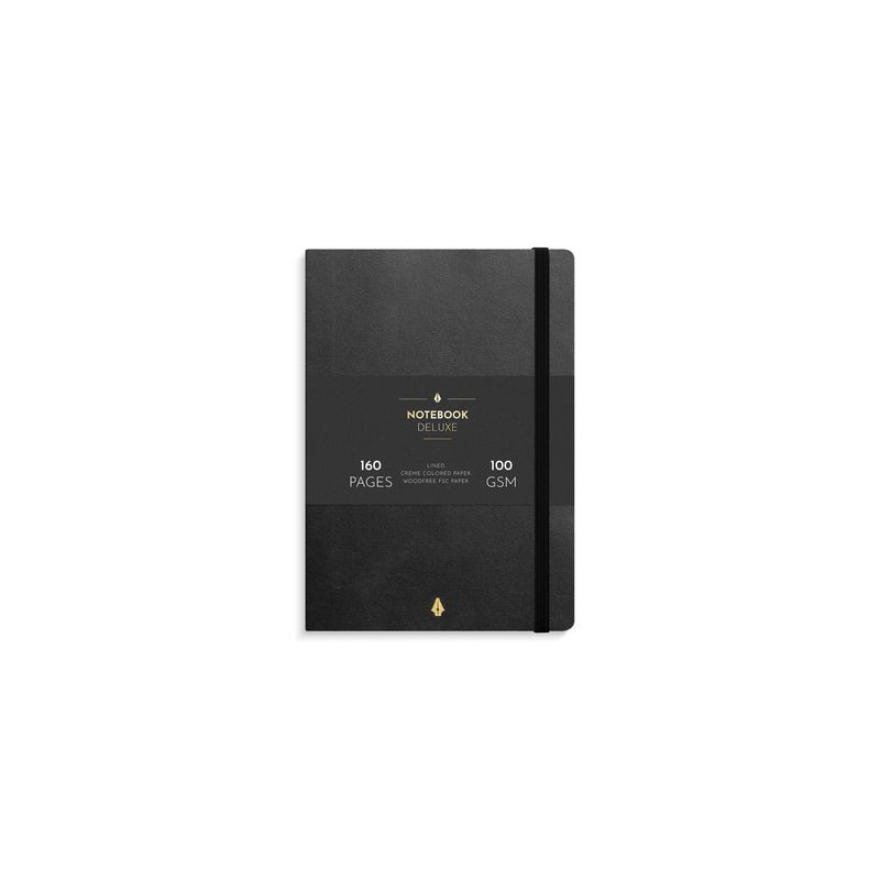 Produktbild för Anteckningsbok BURDE Deluxe A5 svart